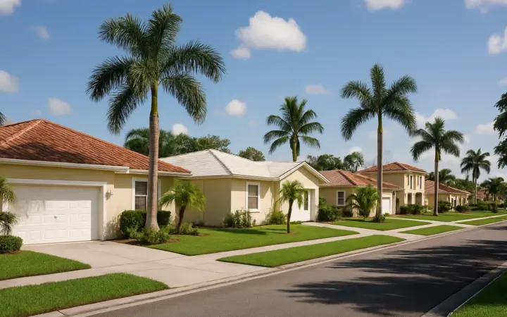 Aerial view of homes in Miami-Dade County